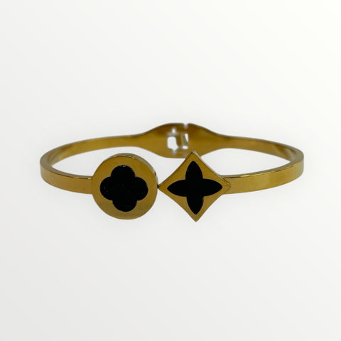 Gold Clover Bangle